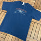 Dale Earnhardt Jr Budweiser NASCAR Graphic Tee | Size Large | Vintage 2000s Blue Racing T-Shirt | Chase Authentics | Free Shipping to USA |