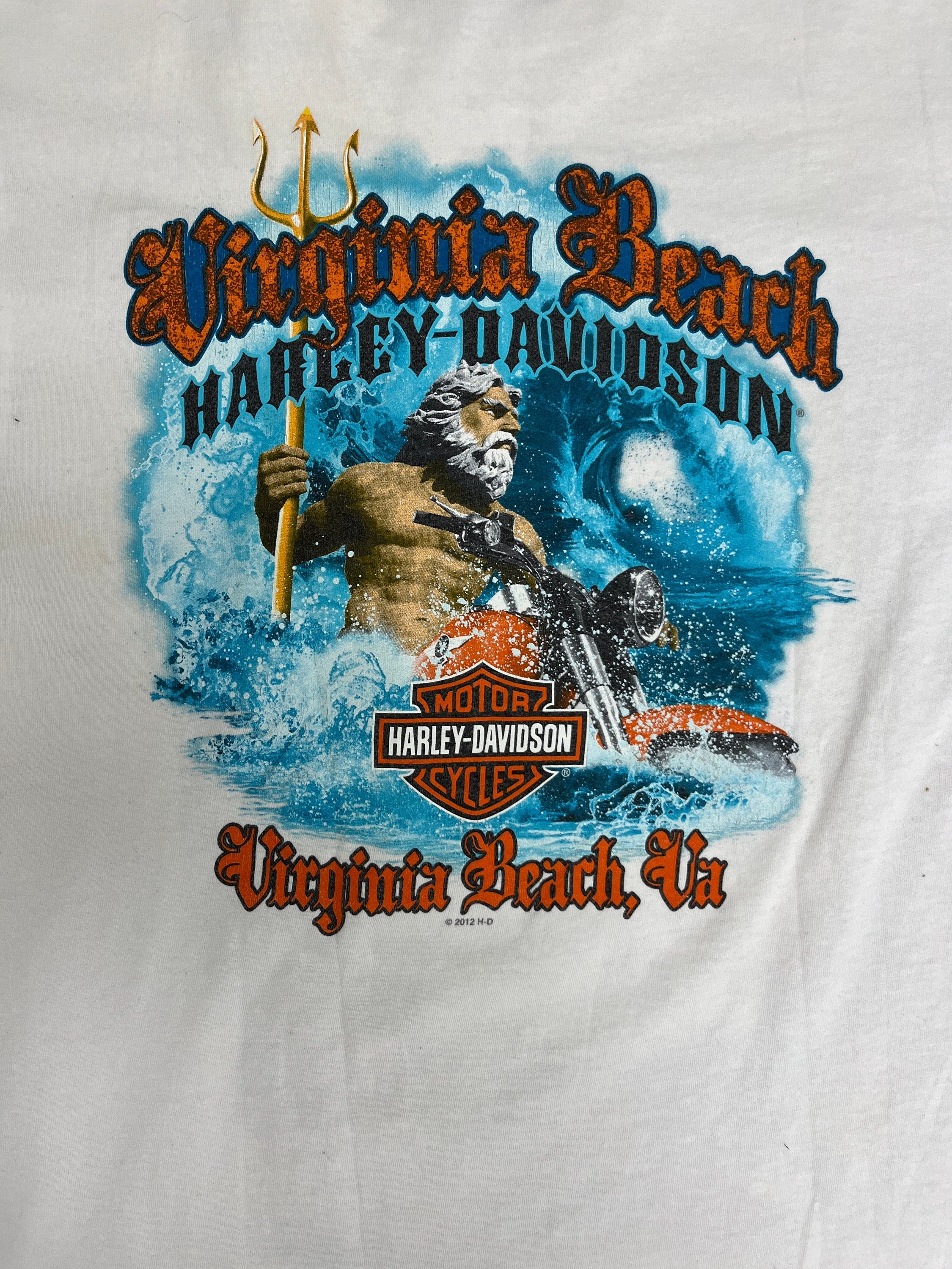 Fashion harley davidson graphic tee