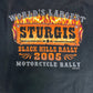 Black Hills Rally Sturgis Graphic Tee | Size X-Large | Vintage 2000s Motorcycle Biker Black T-Shirt | Sturgis, SD | Free Shipping to USA |