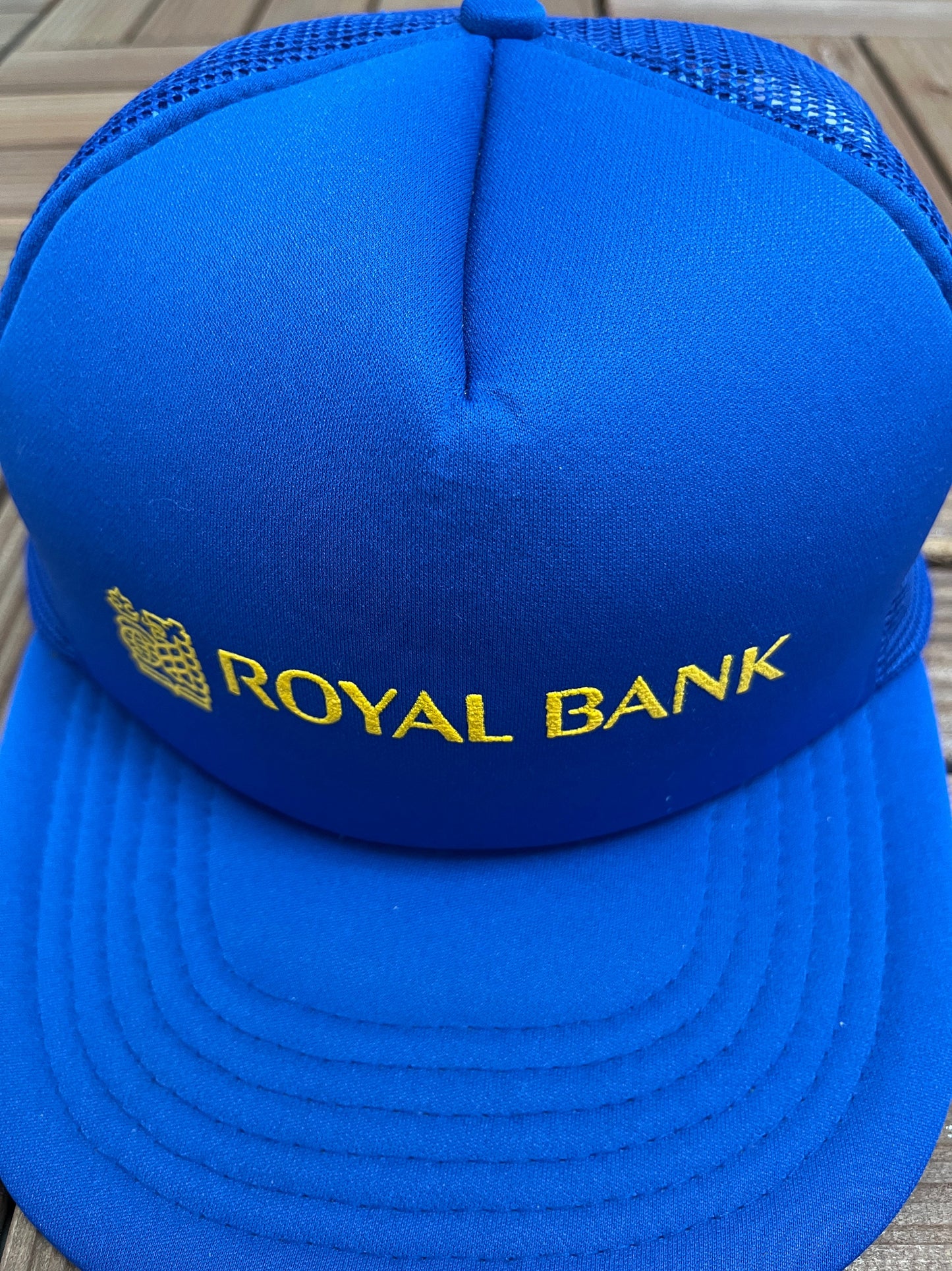 Royal Bank of Canada Graphic Hat | One Size With A Snap Back | Vintage 1990s Promotional Blue Trucker Cap | Free Shipping to USA |