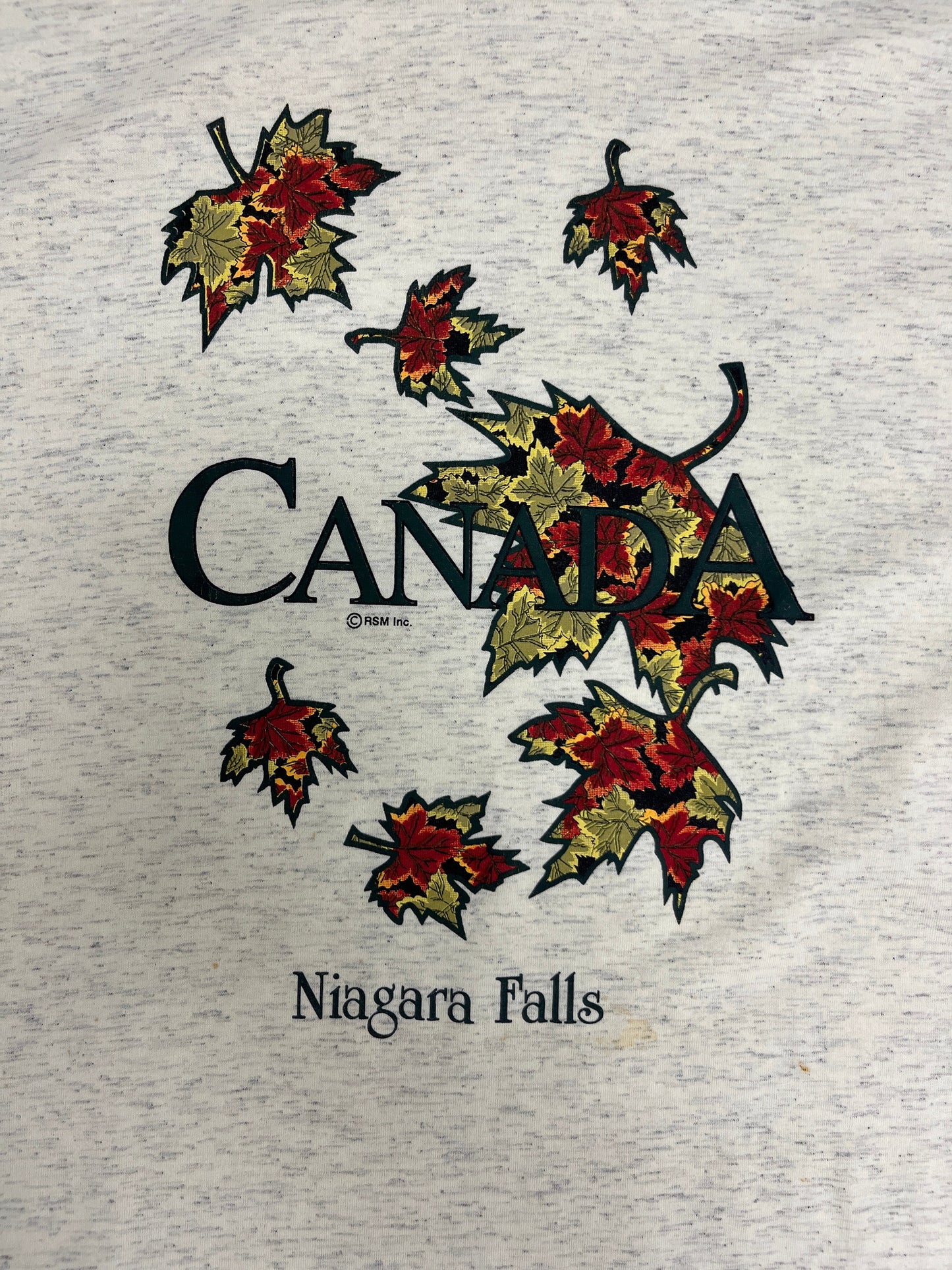 Niagara Falls, Canada Maple Leaves Graphic Tee | Size X-Large | Vintage 1990s Made in Canada Promotional Tourist Shirt|Free Shipping to USA|