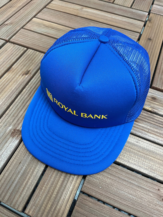 Royal Bank of Canada Graphic Hat | One Size With A Snap Back | Vintage 1990s Promotional Blue Trucker Cap | Free Shipping to USA |