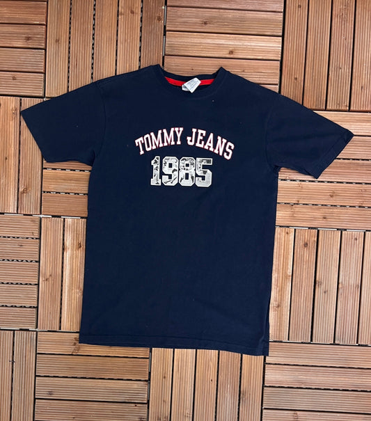 Tommy Jeans 1985 Graphic Tee | Size X-Large | Vintage 2000s Promotional Branded Blue T-Shirt | Free Shipping to USA |