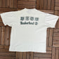 Timberland Bootleg Graphic Tee | Size X-Large | Vintage 1990s White Graphic T-Shirt | Earth. Wind. Water. Fire. | Free Shipping to USA |