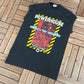Spalding Powerhouse Shaquille O'Neal Graphic Tee | Size Large | Vintage 1990s Promotional Black T-Shirt |
