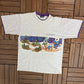Alaska Scenic Wrap Around Graphic Tee | Size Large | Vintage 1990s Single Stitch Tourist Grey T-Shirt | Free Shipping to USA |