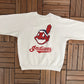 MLB Baseball Team Graphic Crewneck | Size X-Large | Vintage 1990s MLB Baseball White Sweater | Free Shipping to USA |
