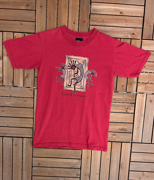 Grand Canyon, Arizona Abstract Graphic Tee | Size Medium | Vintage 1990s Promotional Tourist Red T-Shirt | Free Shipping to USA |