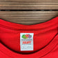 Broadway New York Embroidered Graphic Tee | Size Large | Vintage 2000s Promotional Tourist Red T-Shirt | Free Shipping to USA|