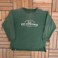 Enuf Internationale Performance Wear Graphic Crewneck | Size Large | Vintage 1990s Branded Long Sleeve Green Sweater | Free Shipping to USA|