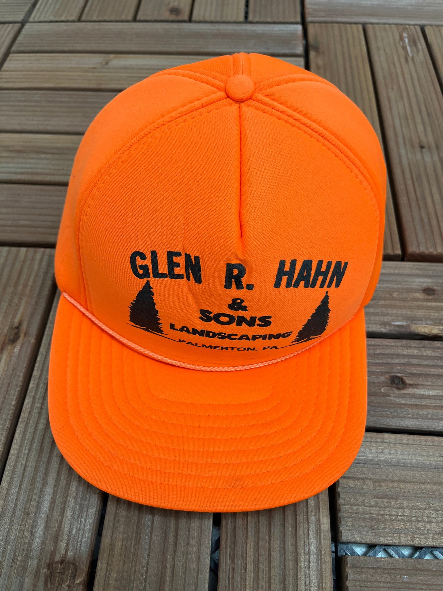 Glen R. Hahn & Sons Landscaping Graphic Hat | Snap Back | Vintage 1990s Promotional Trucker Cap | Palmerton, PA | Free Shipping to USA|