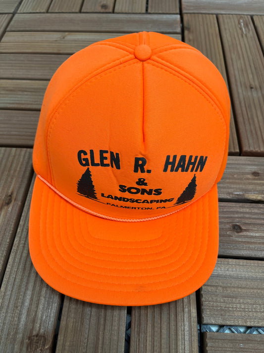 Glen R. Hahn & Sons Landscaping Graphic Hat | Snap Back | Vintage 1990s Promotional Trucker Cap | Palmerton, PA | Free Shipping to USA|