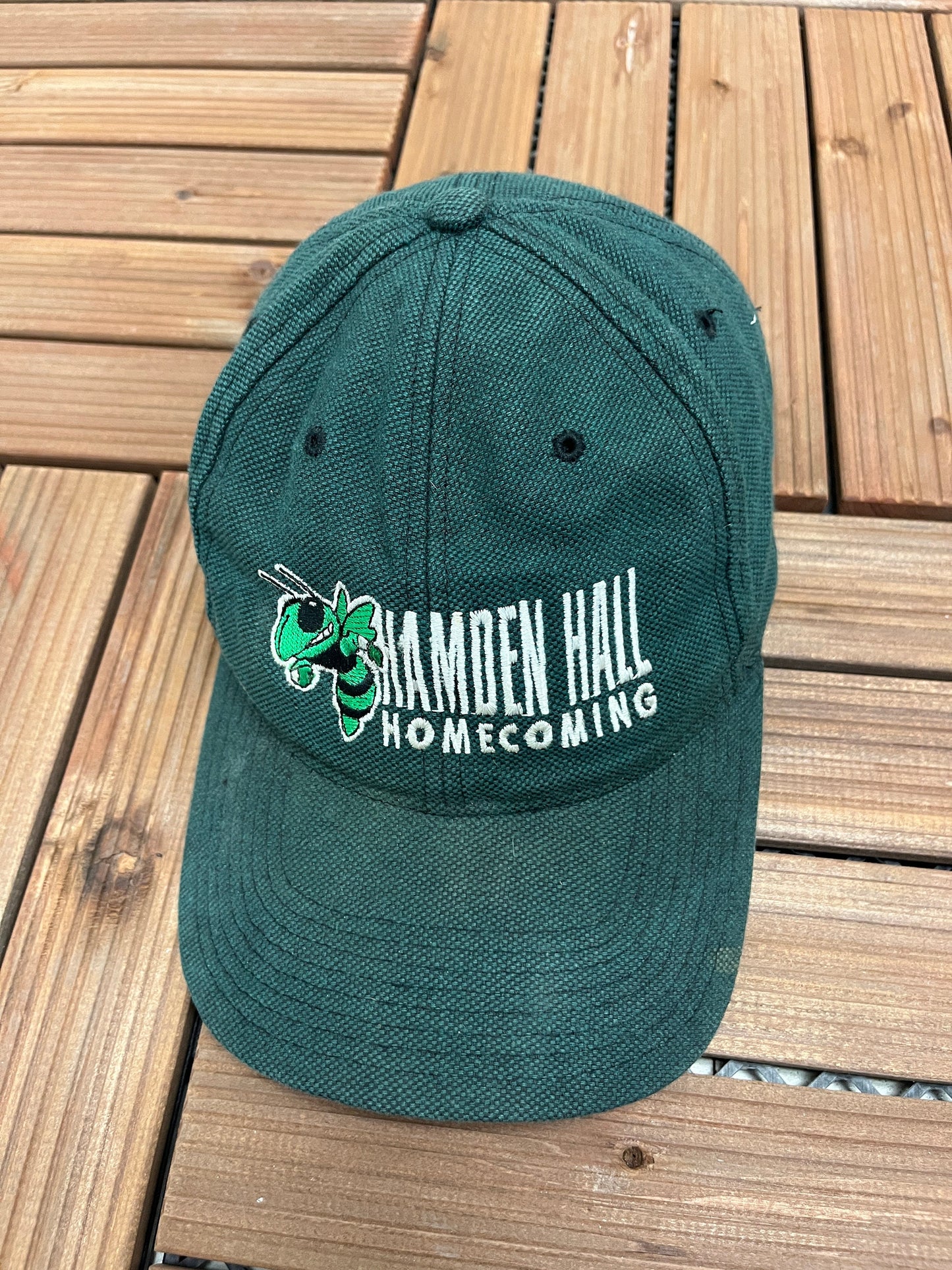 Hamden Hall Hornets Homecoming Graphic Hat | Adjustable With Slide | Vintage 2000s High School Starter Green Cap | Free Shipping to USA |