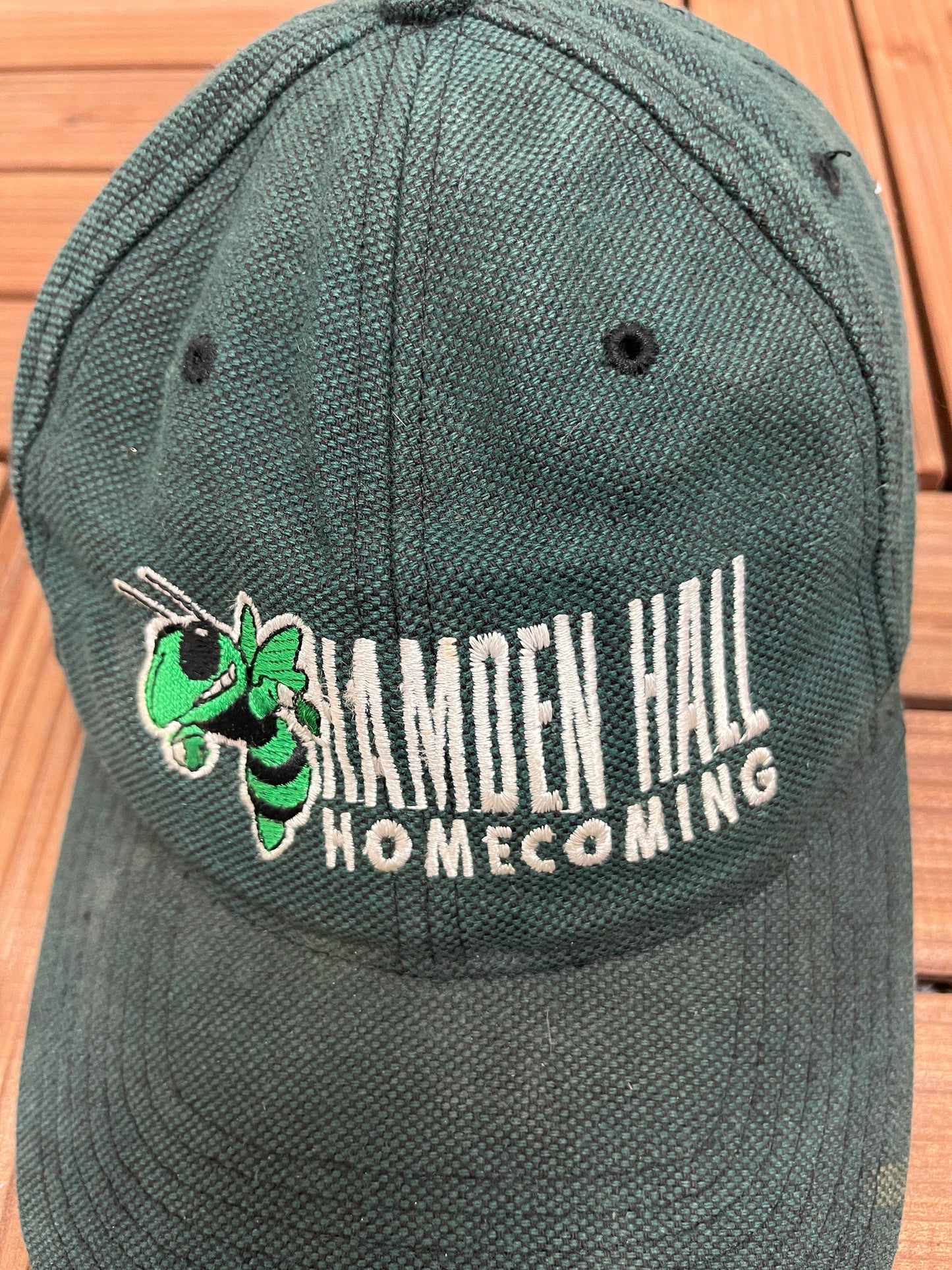 Hamden Hall Hornets Homecoming Graphic Hat | Adjustable With Slide | Vintage 2000s High School Starter Green Cap | Free Shipping to USA |