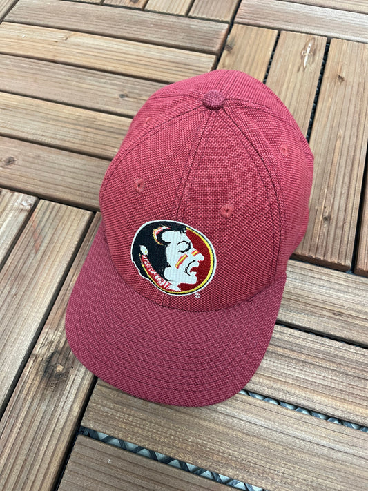 Florida State Seminoles Embroidered Hat | One Size Fits All With Snap Back | Vintage College Red Logo Athletic Cap | Free Shipping to USA |