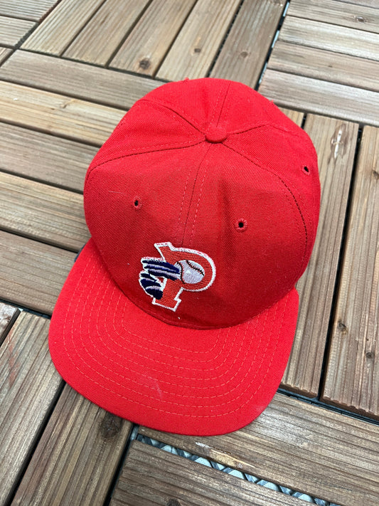 Philadelphia Phillies Embroidered Hat | Adjustable With Snap Back | Vintage 1990s MLB Baseball Red Cap | Made in USA | Free Shipping to USA|