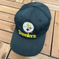 Pittsburgh Steelers Embroidered Graphic Hat | One Size With Snap Back | Vintage 1990s NFL Football Black Cap |