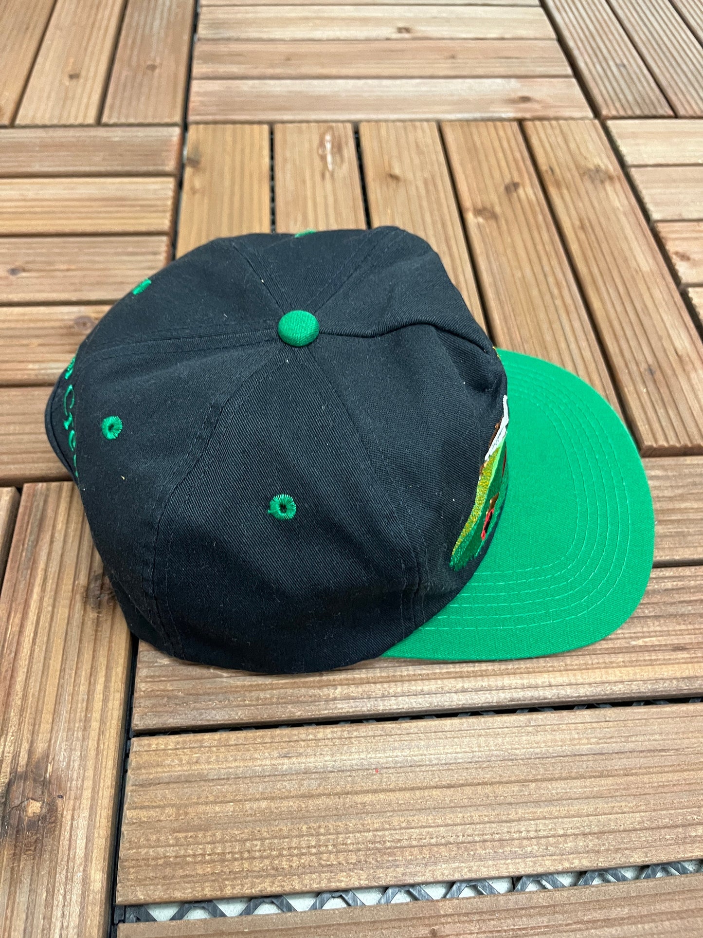 Farm Credit Scenic Embroidered Graphic Hat | Adjustable With Snap Back | Vintage 1990s Tourist Black & Green Cap | Free Shipping to USA |