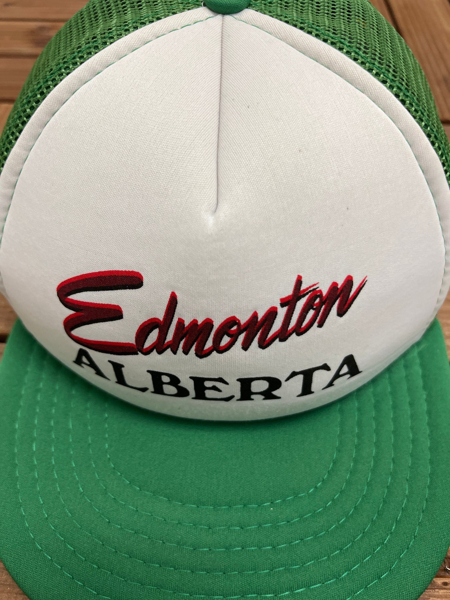 Edmonton, Alberta Graphic Hat | Adjustable With Snap Back | Vintage 1990s Tourist Promotional Trucker Cap | Free Shipping to USA |