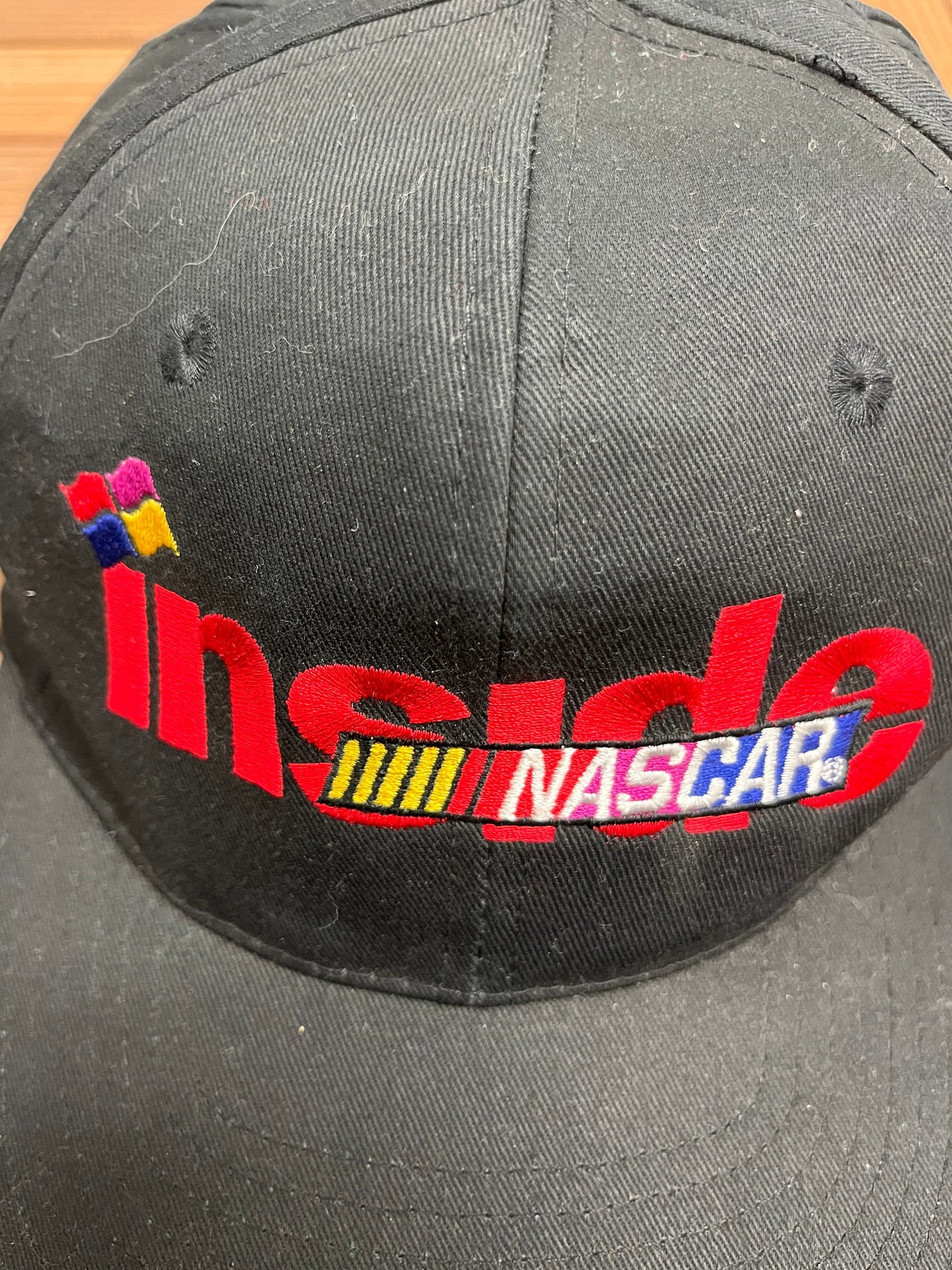 Inside NASCAR Embroidered Graphic Hat | Adjustable With Snap Back | Vintage 2000s Black & Red Racing Cap | Free Shipping to America |