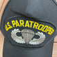 United States Paratrooper Graphic Hat | Adjustable With Snap Back | Vintage 1990s Made in USA Black Cap | Free Shipping to USA |