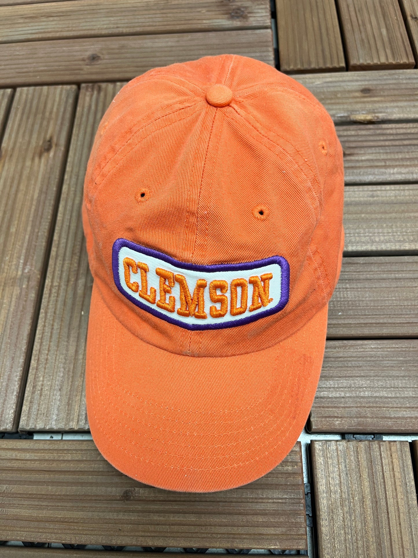 Clemson Tigers Embroidered Graphic Hat | Adjustable With Tuck Strap | Vintage 2000s College Sports Orange Cap | Free Shipping to America |