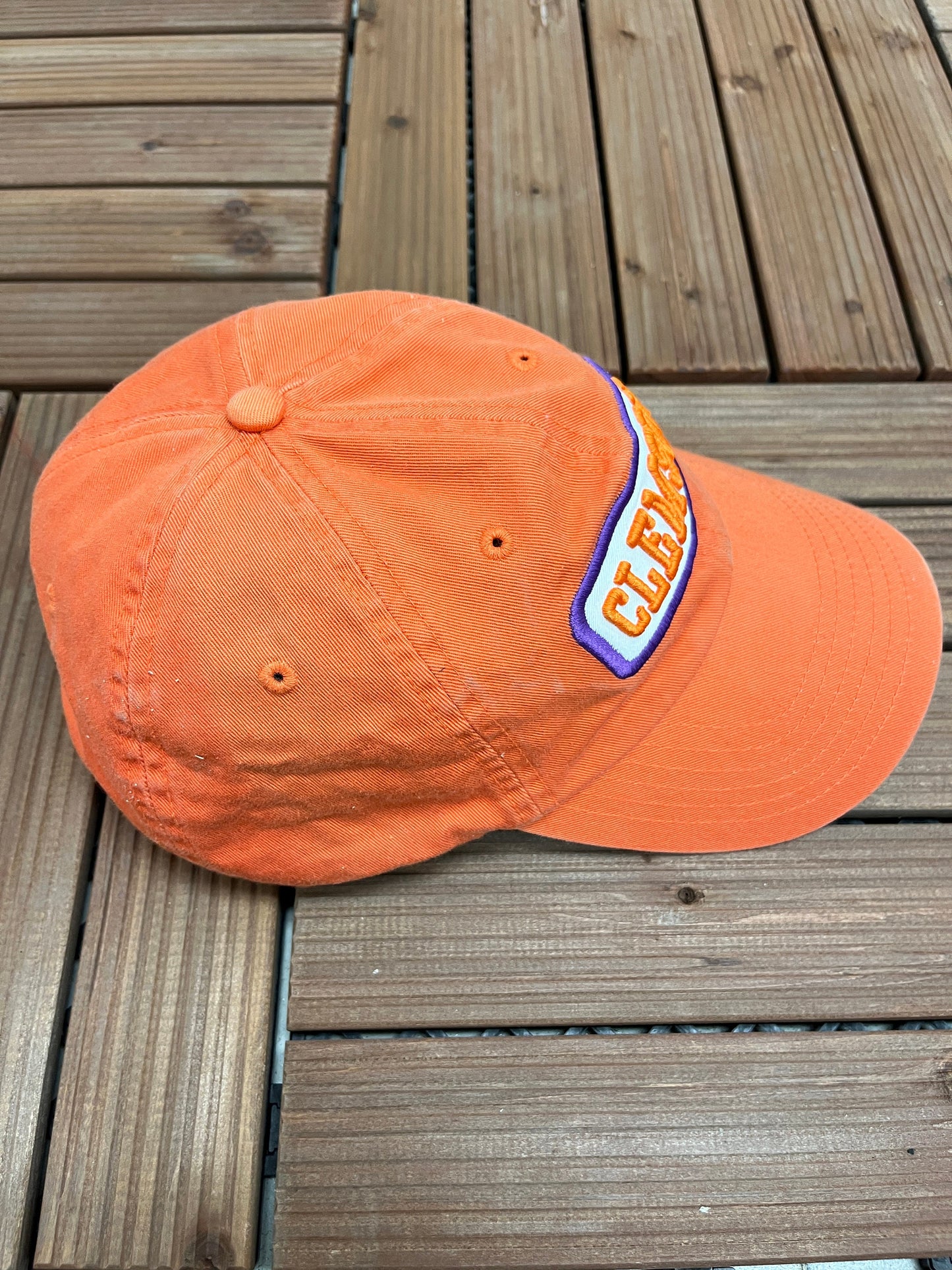 Clemson Tigers Embroidered Graphic Hat | Adjustable With Tuck Strap | Vintage 2000s College Sports Orange Cap | Free Shipping to America |