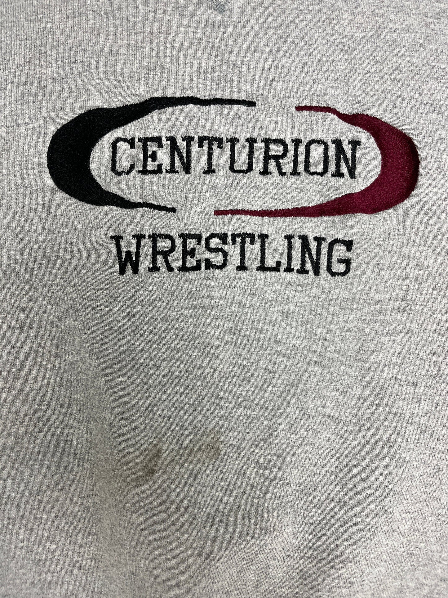 Centurion Wrestling Embroidered Graphic Crewneck | Size X-Large | Vintage 1990s Promotional Grey Sweater | Free Shipping to USA |