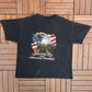 Protect Our American Traditions Rattler's Cycle Graphic Tee | Size X-Large | Vintage 2000s Biker Black T-Shirt |
