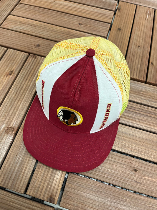 Washington Redskins Embroidered Graphic Hat | Snap Back | Vintage 1990s NFL Football Red Cap |