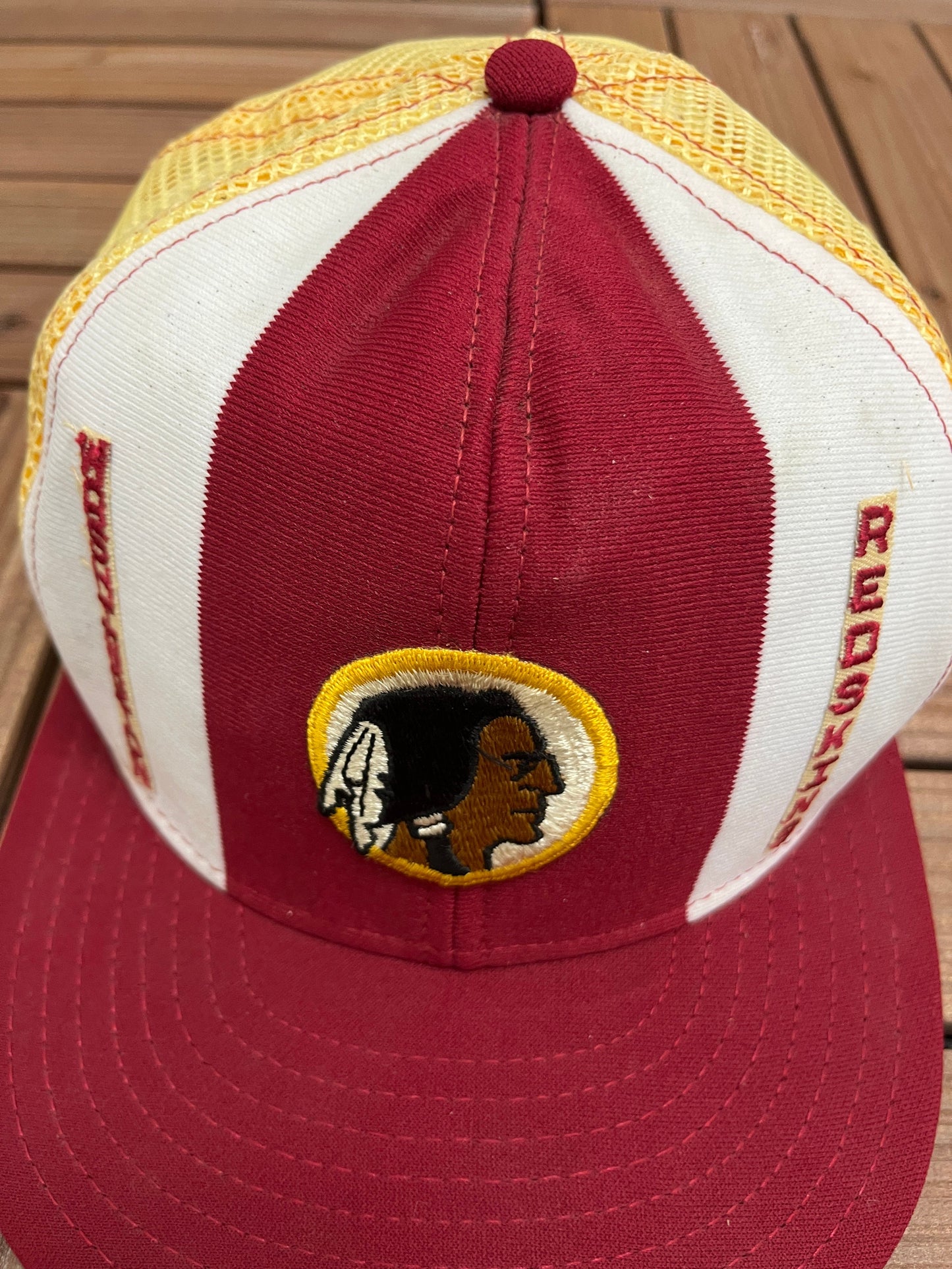 Washington Redskins Embroidered Graphic Hat | Snap Back | Vintage 1990s NFL Football Red Cap |