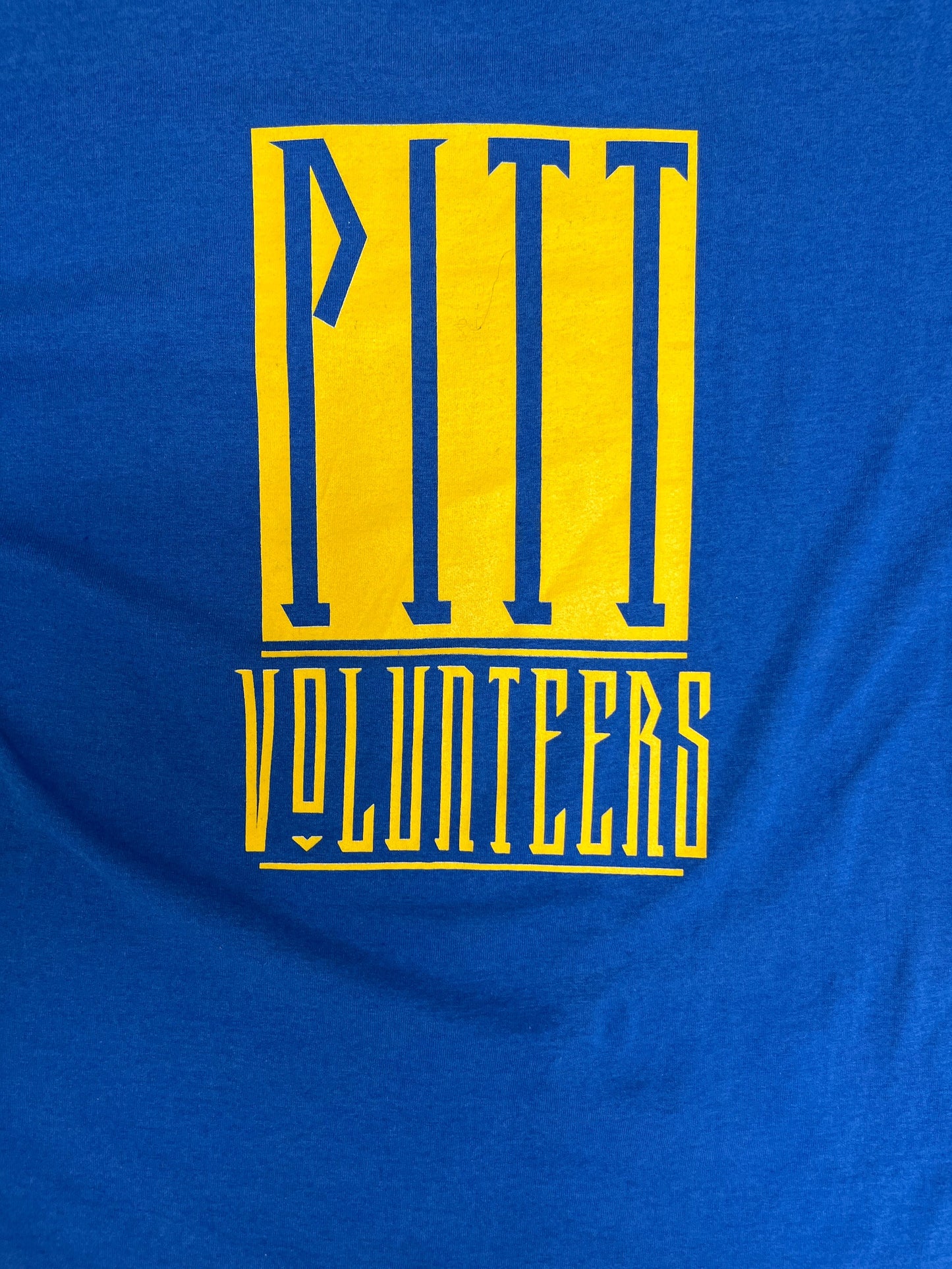 University of Pitt Volunteers Graphic Tee | Size Large | Vintage 1990s Single Stitch College Blue T-Shirt | Free Shipping to USA|