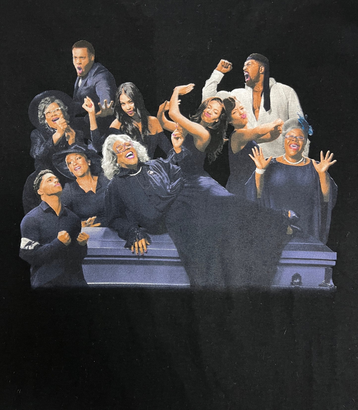 Tyler Perry A Madea Family Funeral Graphic Tee | Size Medium | Retro 2000s Modern Comedy Series Black T-Shirt | Free Shipping to USA |