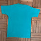 Mickey Mouse Embroidered Graphic Tee | Size X-Large | Vintage 1990s Single Stitch Disney Promotional Teal T-Shirt | Free Shipping to USA |