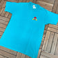 Mickey Mouse Embroidered Graphic Tee | Size X-Large | Vintage 1990s Single Stitch Disney Promotional Teal T-Shirt | Free Shipping to USA |