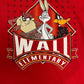 Wall Elementary Looney Tunes Graphic Tee | Size Large | Vintage 1990s Cartoon Promotional Red T-Shirt | Free Shipping to USA|