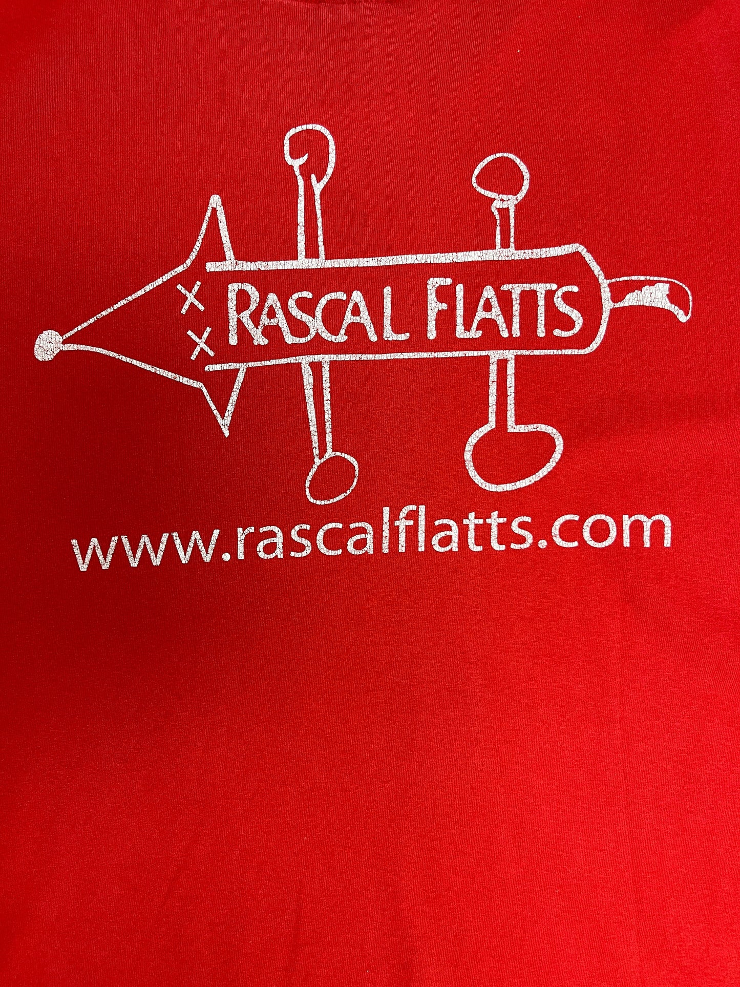 Rascal Flatts Here's To You Tour Graphic Tee | Size X-Large | Vintage 2000s Promotional Country Music Red T-Shirt | Free Shipping to USA |