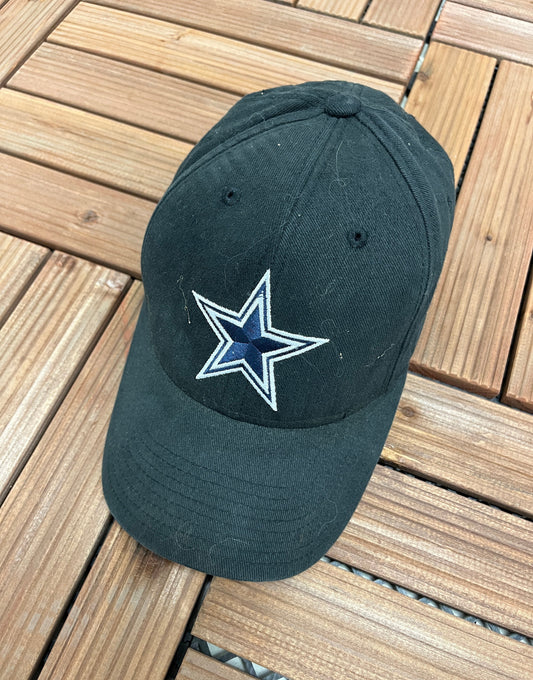 Dallas Cowboys Embroidered Hat | One Size Fits All With Strap Back | Vintage 2000s NFL Football Black Cap | Free Shipping to USA |