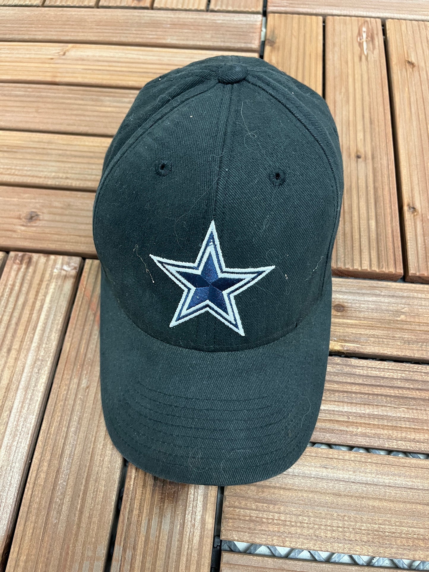 Dallas Cowboys Embroidered Hat | One Size Fits All With Strap Back | Vintage 2000s NFL Football Black Cap | Free Shipping to USA |