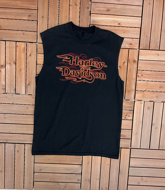 Harley Davidson Huntsville, Alabama Graphic Tee | Size X-Large | Vintage 2000s Biker Motorcycle Black T-Shirt | Free Shipping to USA |