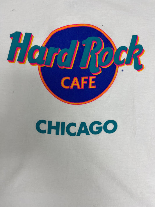 Hard Rock Cafe Chicago Graphic Tee | Size X-Large | Vintage 1990s Hard Rock Cafe Single Stitch Collectors Tank Top | Free Shipping to USA |