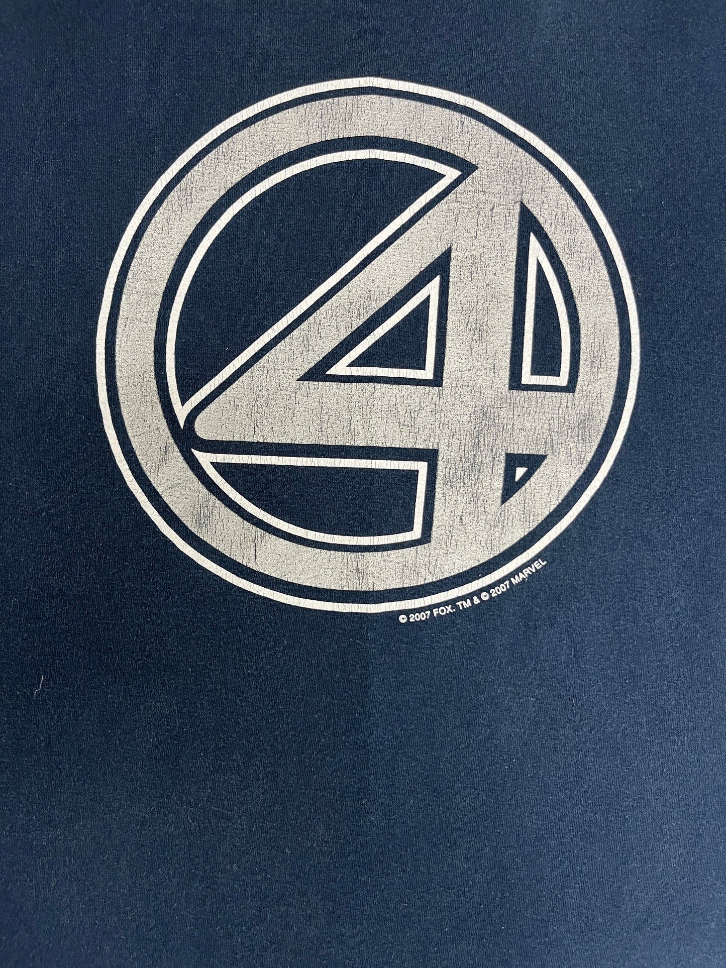 Fantastic Four Marvel Graphic Tee | Size Large | Vintage 2000s Promotional Marvel Movie Blue T-Shirt | Free Shipping to USA |