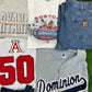 18 Piece Wholesale Bundle Lot of 1990s & 2000s Music, Pro / College Sports, Jeans, Promotional Items, Russell Athletic Made in USA