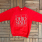 The Ohio State University Buckeyes Embroidered Graphic Crewneck | Size Medium | Vintage 1980s College Red Sweater | Free Shipping to USA |