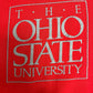The Ohio State University Buckeyes Embroidered Graphic Crewneck | Size Medium | Vintage 1980s College Red Sweater | Free Shipping to USA |
