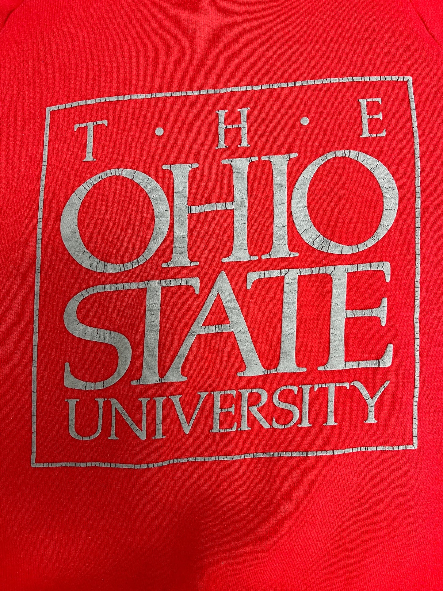 The Ohio State University Buckeyes Embroidered Graphic Crewneck | Size Medium | Vintage 1980s College Red Sweater | Free Shipping to USA |