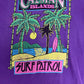 Cayman Islands Surf Patrol Graphic Tee | Size X-Large | Vintage 1990s Tourist Promotional Purple T-Shirt | Free Shipping to USA |
