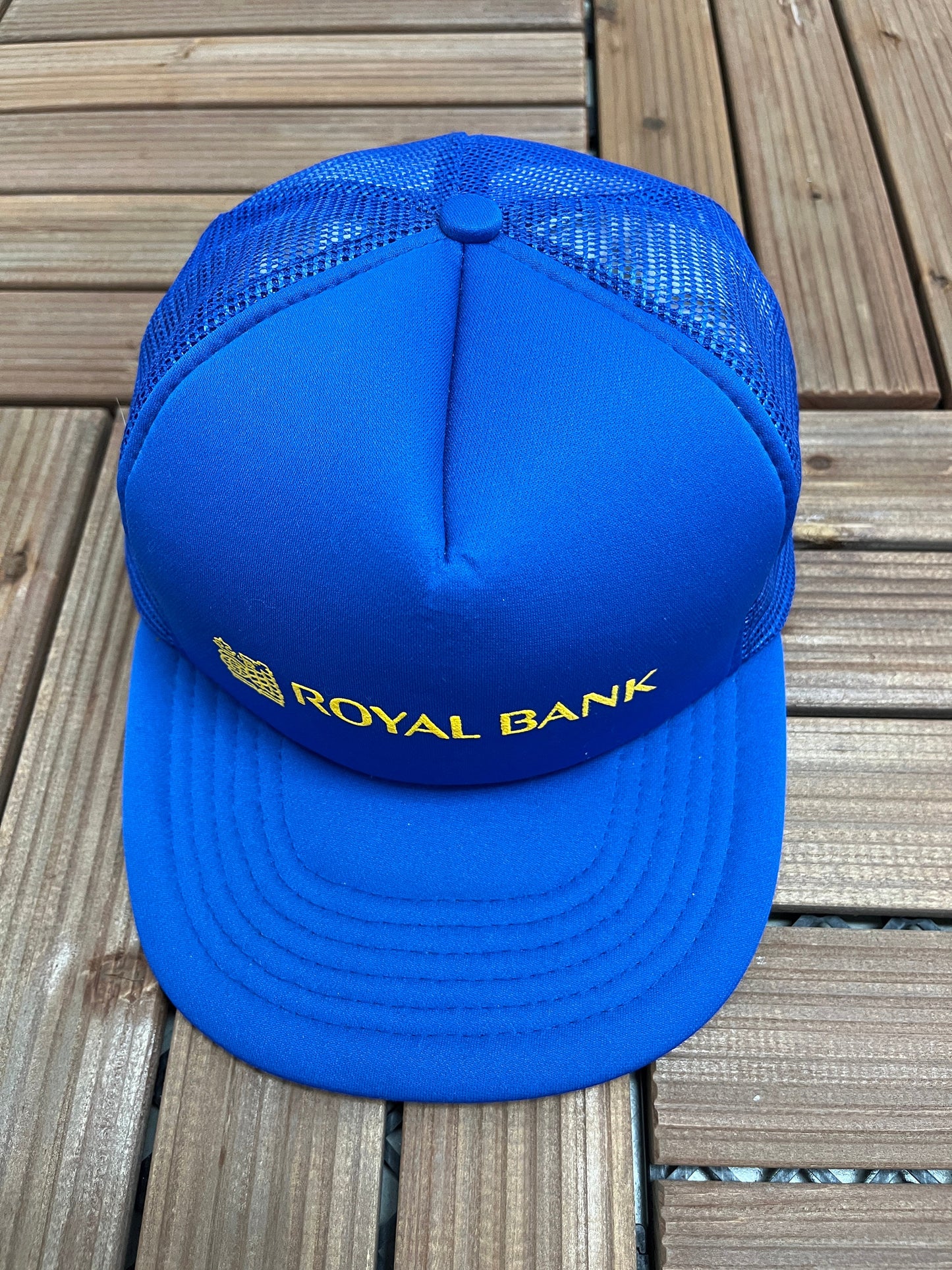 Royal Bank of Canada Graphic Hat | One Size With A Snap Back | Vintage 1990s Promotional Blue Trucker Cap | Free Shipping to USA |