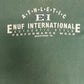 Enuf Internationale Performance Wear Graphic Crewneck | Size Large | Vintage 1990s Branded Long Sleeve Green Sweater | Free Shipping to USA|