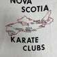 Nova Scotia Karate Clubs Graphic Tee | Size Medium | Vintage 1990s Martial Arts Promotional White T-Shirt |